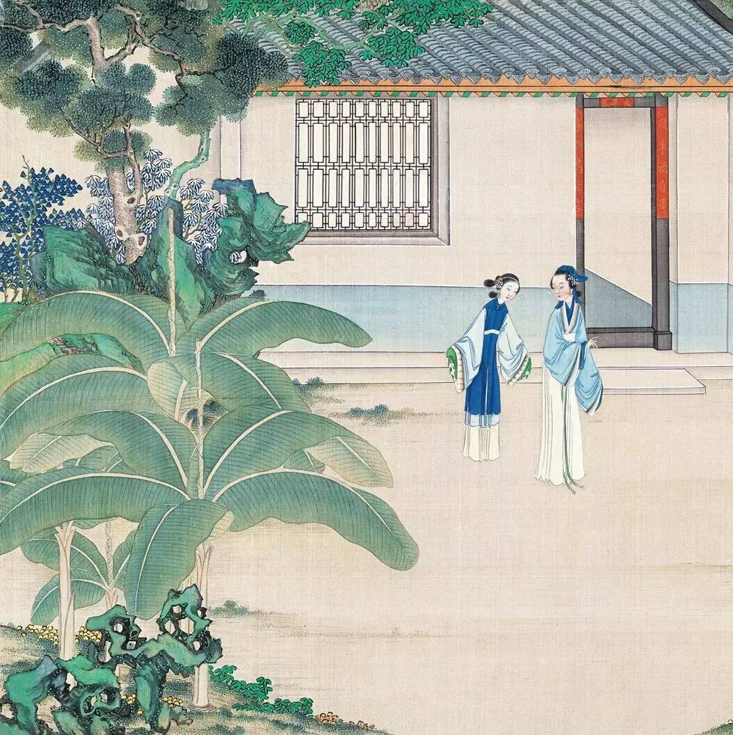 庭院深深，佳人依在