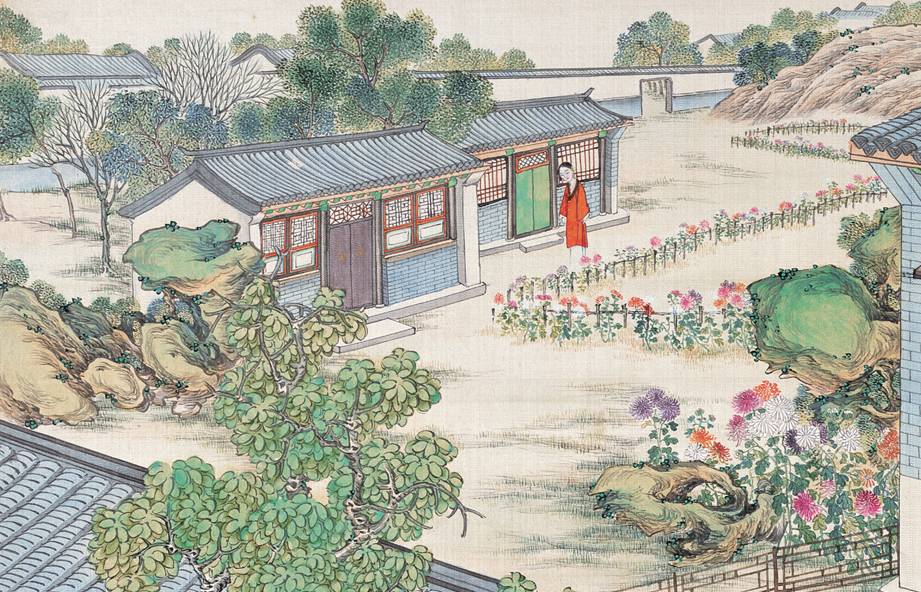 庭院深深，佳人依在