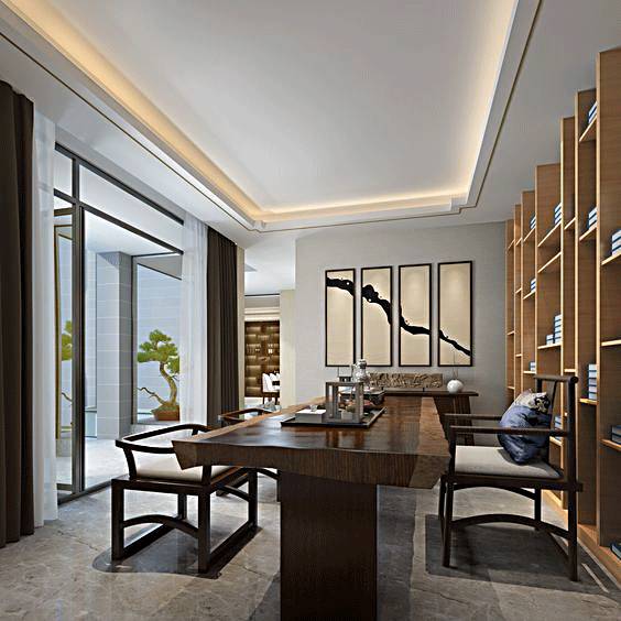 書(shū)房和茶室，新中式風(fēng)格的絕佳展現(xiàn)