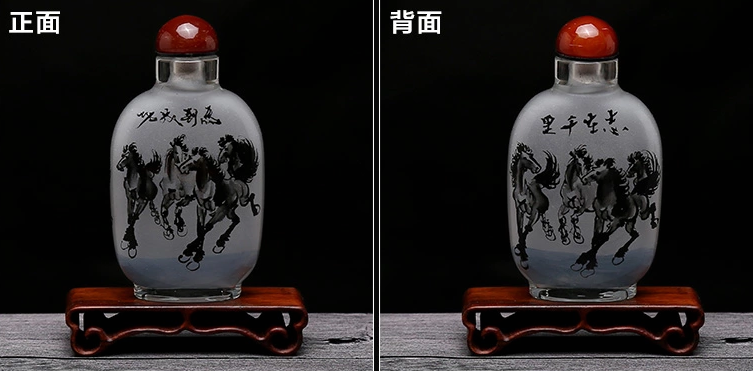 福連文苑民間傳統(tǒng)手繪內(nèi)畫圖鼻煙壺