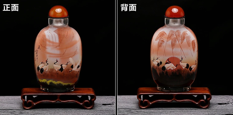 福連文苑民間傳統(tǒng)手繪內(nèi)畫圖鼻煙壺