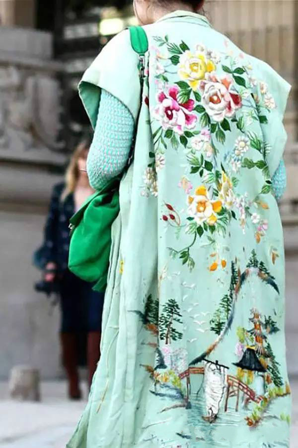 美的讓人無法呼吸，唯美刺繡圖案圖片