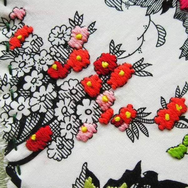 美的讓人無法呼吸，唯美刺繡圖案圖片