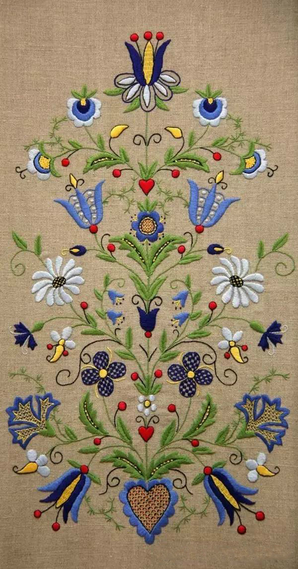 美的讓人無法呼吸，唯美刺繡圖案圖片