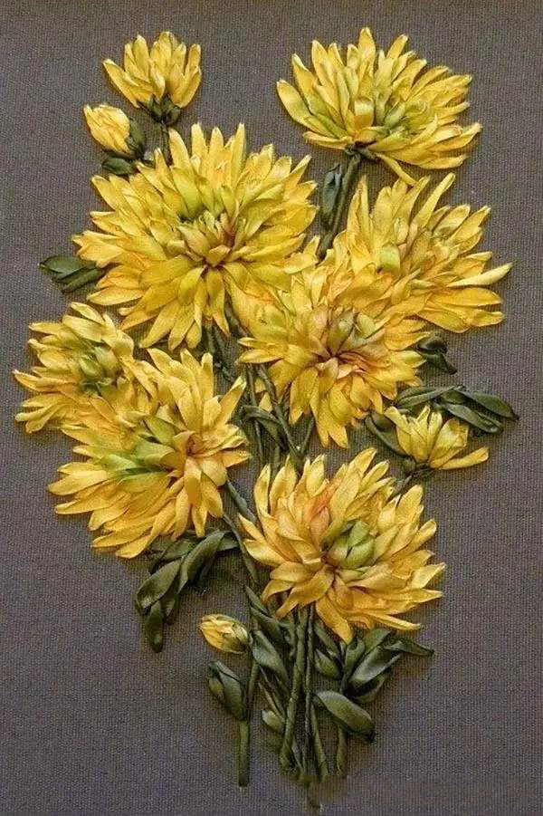 美的讓人無(wú)法呼吸，唯美刺繡圖案圖片