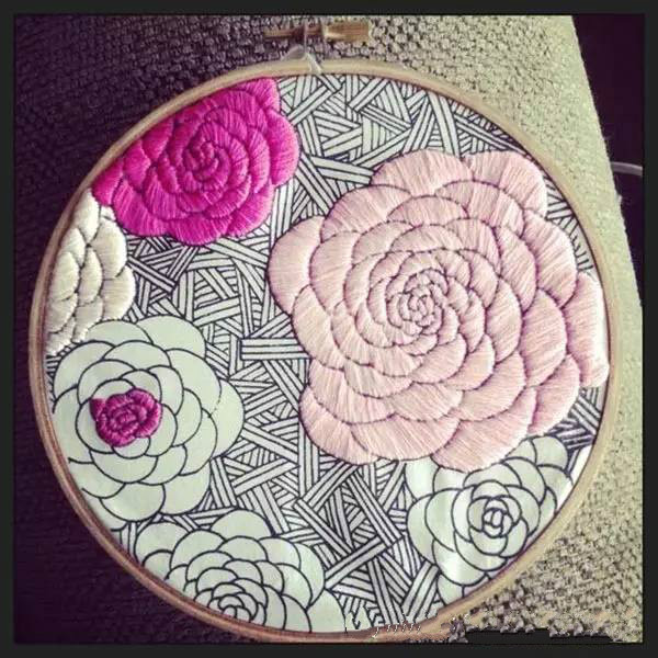 美的讓人無(wú)法呼吸，唯美刺繡圖案圖片