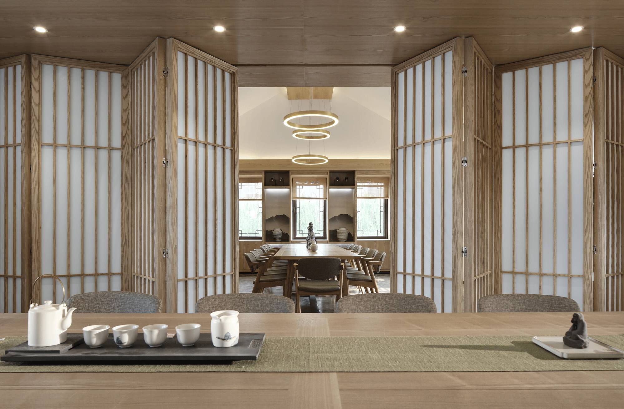 樸素安靜的禪意原木空間，中式裝修造景藝術(shù)