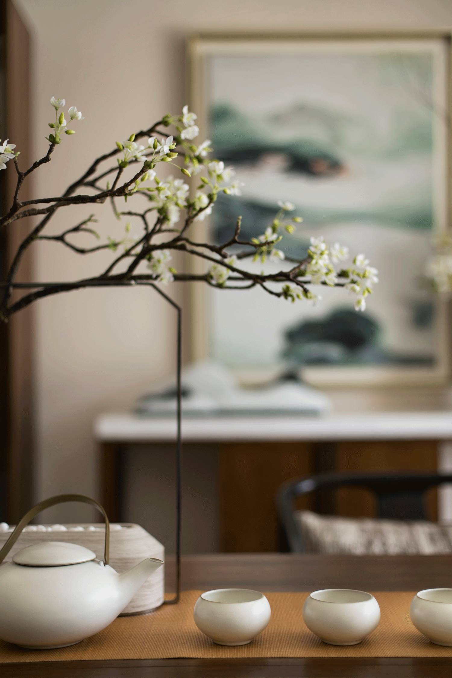 茶·時(shí)光的故事，290㎡典雅新中式裝修設(shè)計(jì)