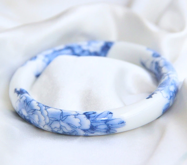 清新脫俗的福連文苑青花瓷陶瓷手鐲