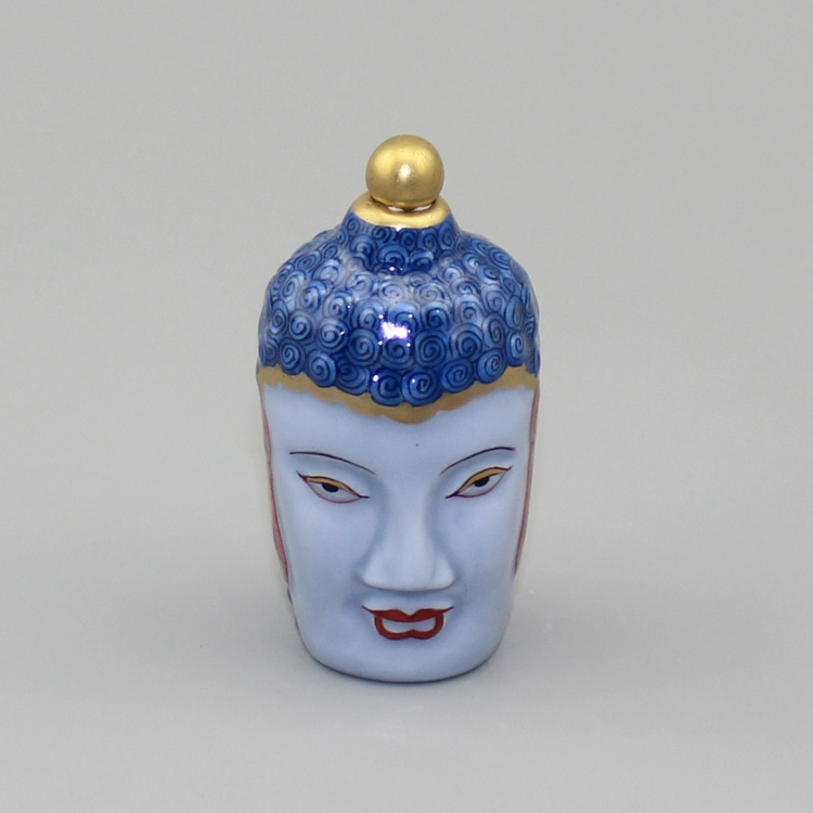 佛光普照手繪描金鼻煙壺如來佛祖掛飾護(hù)身符