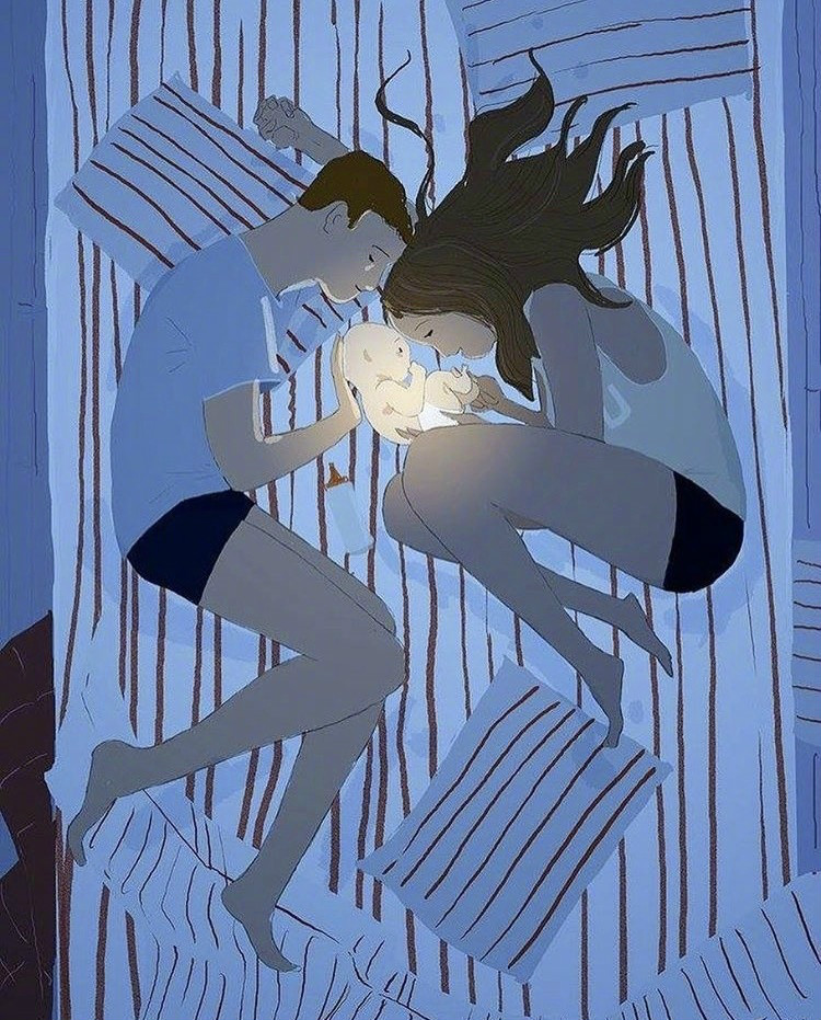 兩個(gè)人的時(shí)光，唯美插畫(huà)