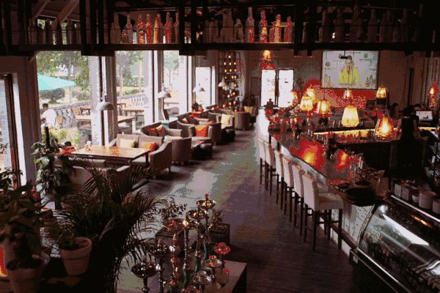 青桐·青竹茶舍，茶香縹緲靜賞西湖