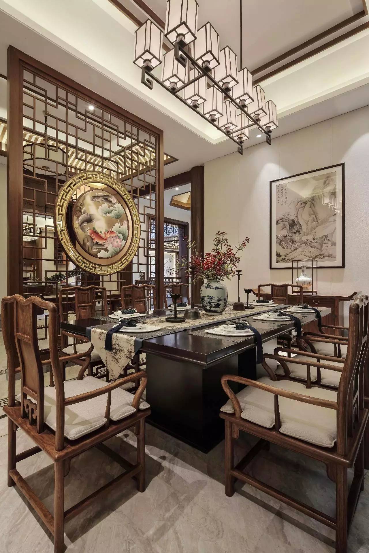 龍光御海天禧別墅樣板房，高端大氣的新中式豪