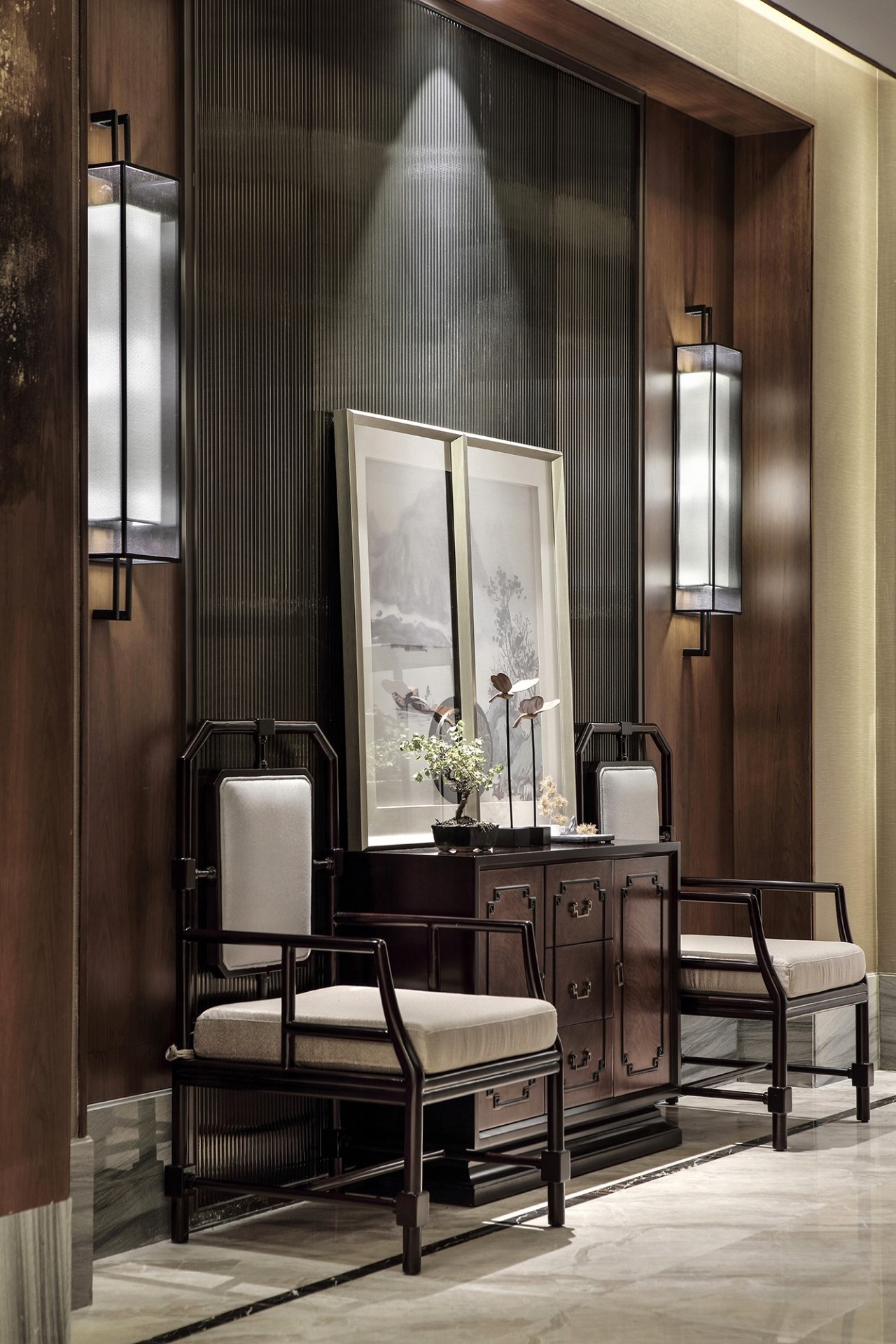 龍光御海天禧別墅樣板房，高端大氣的新中式豪