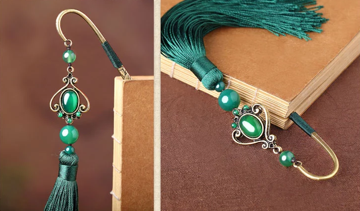 福連文苑古典創(chuàng)意金屬精致流蘇書簽