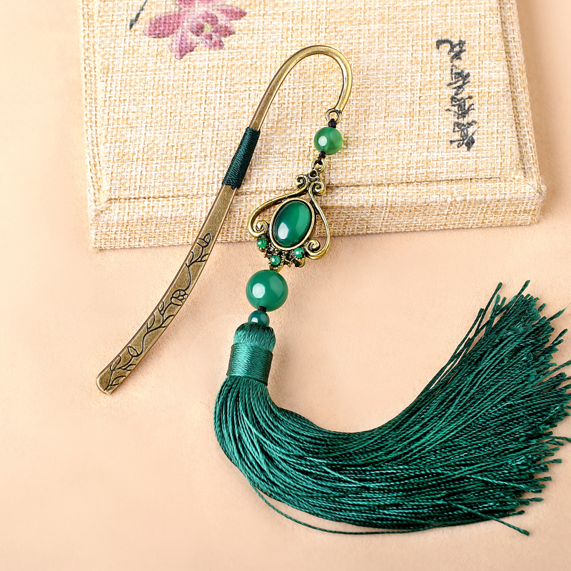 福連文苑古典創(chuàng)意金屬精致流蘇書簽