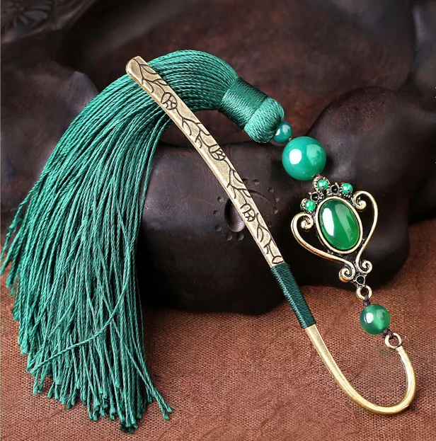 福連文苑古典創(chuàng)意金屬精致流蘇書簽