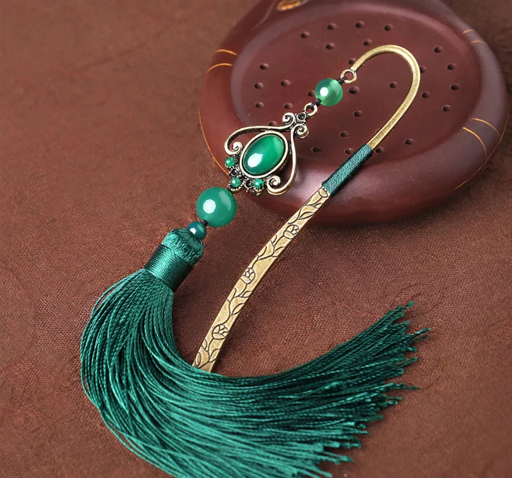 福連文苑古典創(chuàng)意金屬精致流蘇書簽