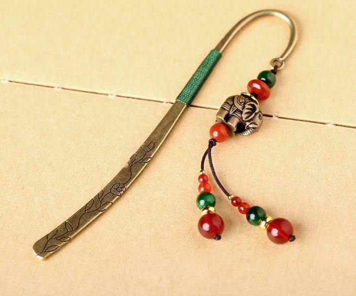 福連文苑復古小象古風文藝流蘇書簽