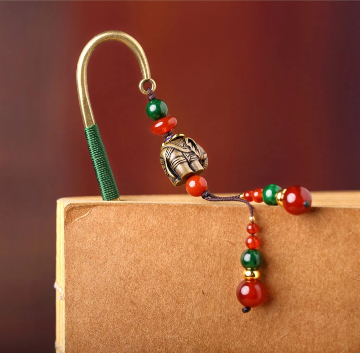 福連文苑復古小象古風文藝流蘇書簽