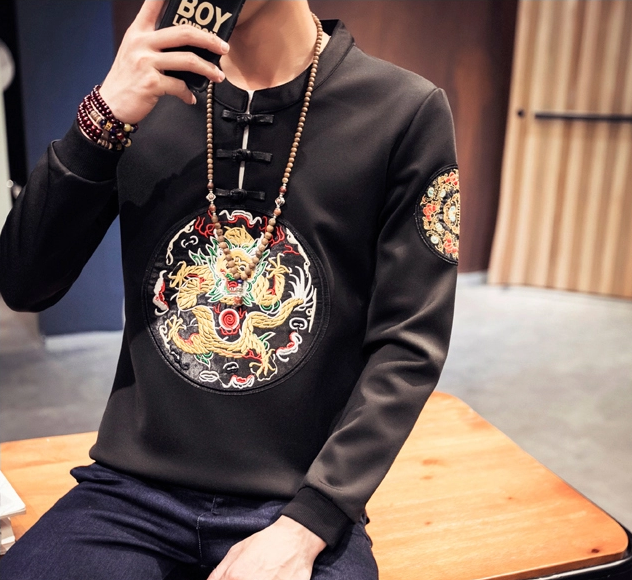 福連文苑刺繡龍袍復(fù)古衛(wèi)衣唐裝