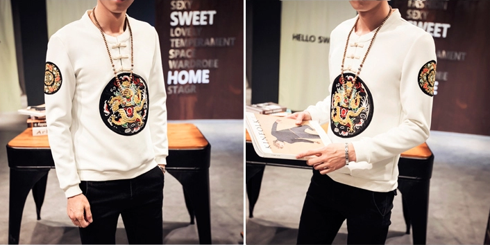 福連文苑刺繡龍袍復(fù)古衛(wèi)衣唐裝