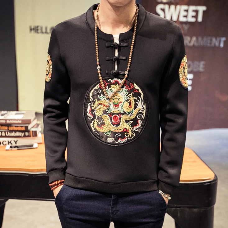 福連文苑刺繡龍袍復(fù)古衛(wèi)衣唐裝