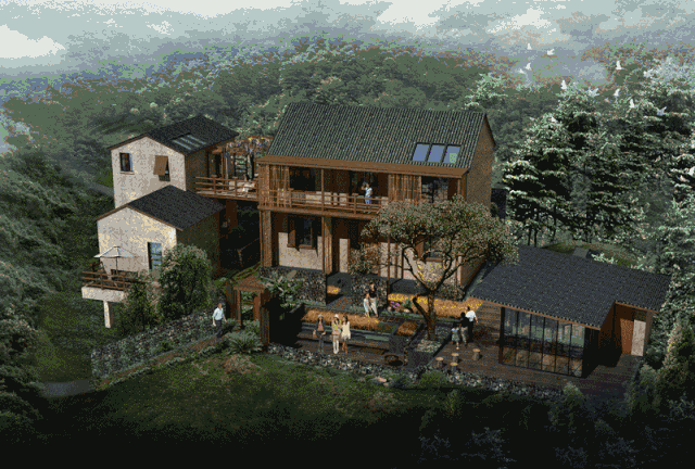 新安江畔谷掌民宿，莊園里享受青山環(huán)繞的美景