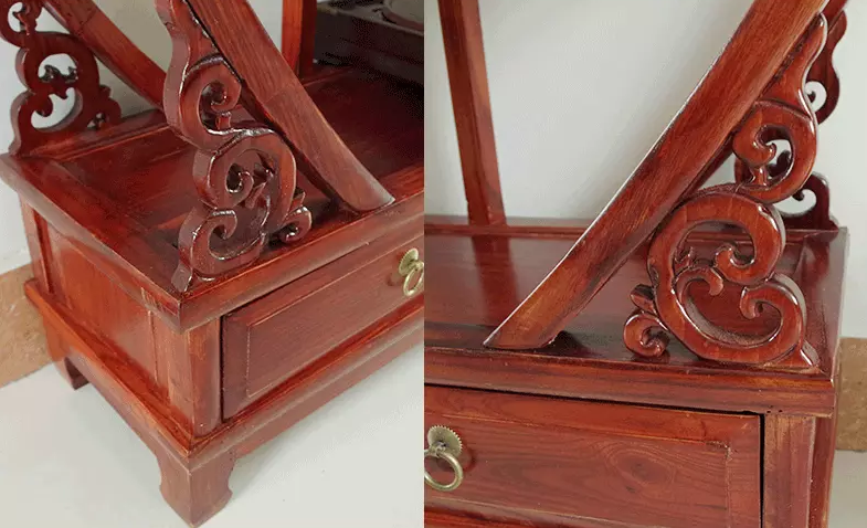 南榆木木展示架，中式古典實(shí)木隔斷博古架