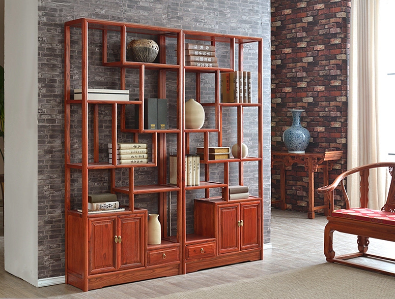 明清古典家具，實木南榆木中式博古架