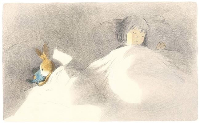 溫暖的故事彩鉛手繪插畫圖片