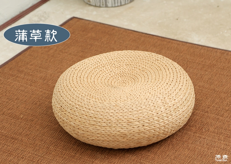 圓形中式草編蒲團(tuán)坐墊 茶道打坐佳品