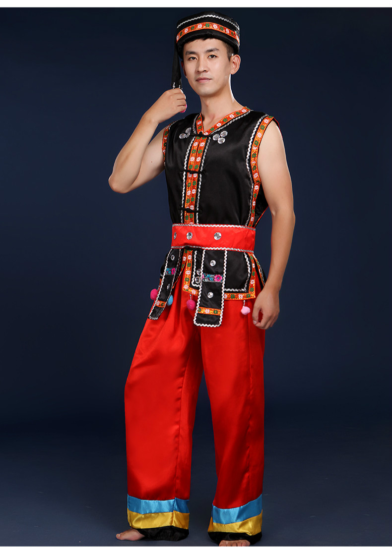 土家族壯族打鼓民族服飾，苗族男少數(shù)民族服裝