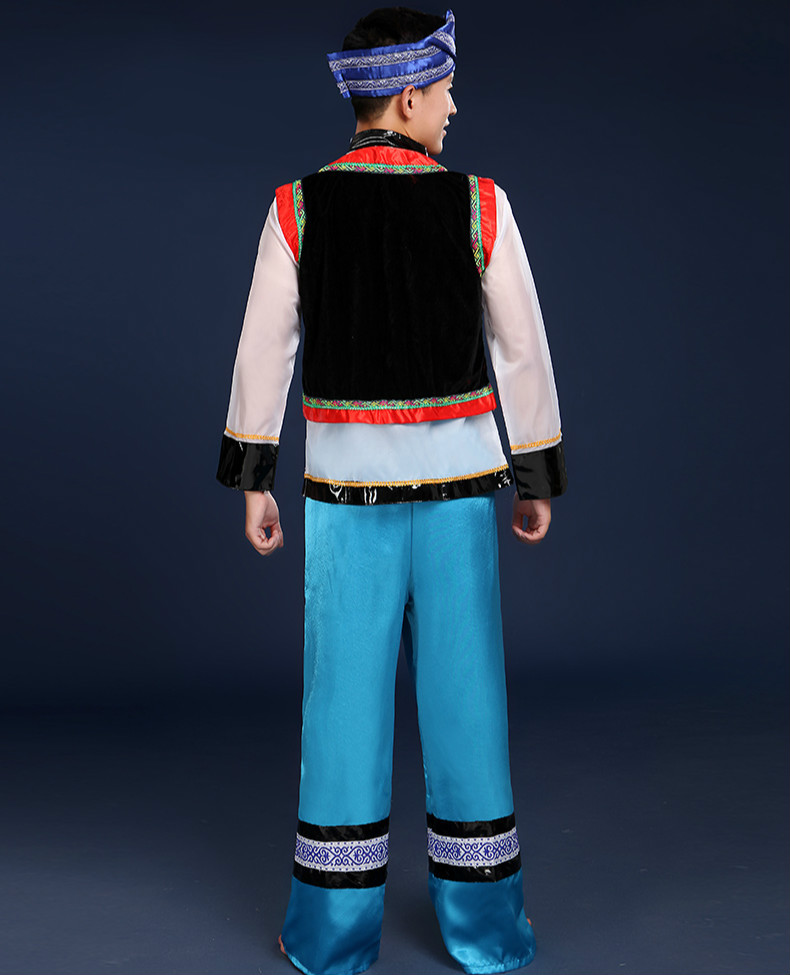 彝族舞蹈民族服飾，男款少數(shù)民族服裝