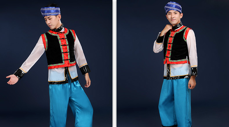 彝族舞蹈民族服飾，男款少數(shù)民族服裝