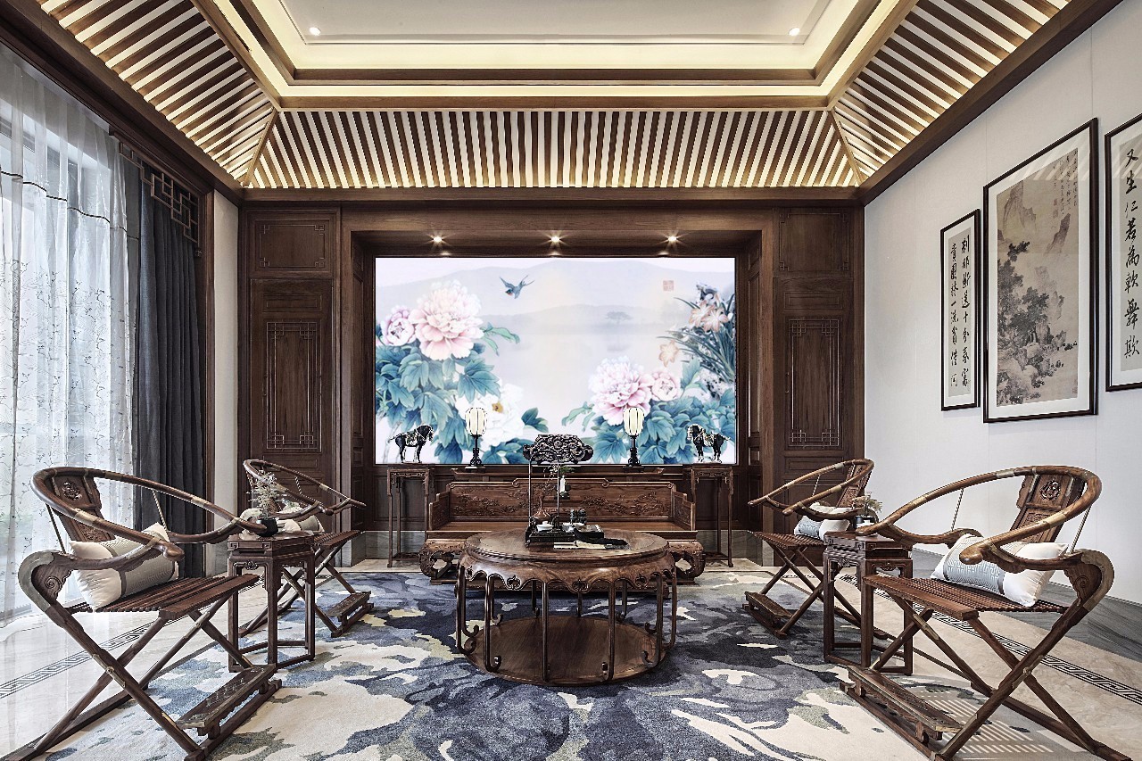 裝修設(shè)計(jì)：新中式客廳最有范的待客之道！