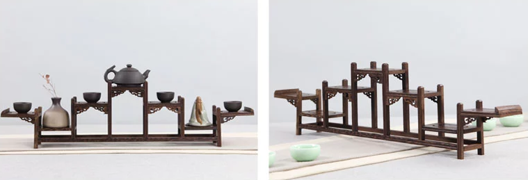 20款東方古韻的雞翅木實木中式博古架造型