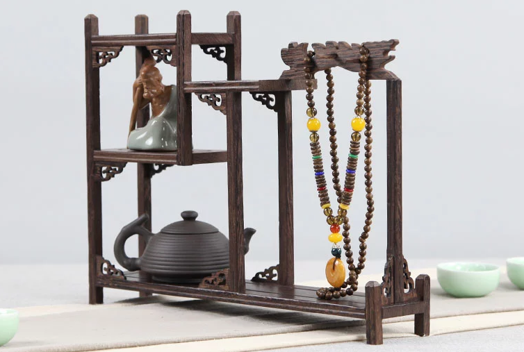 20款東方古韻的雞翅木實(shí)木中式博古架造型