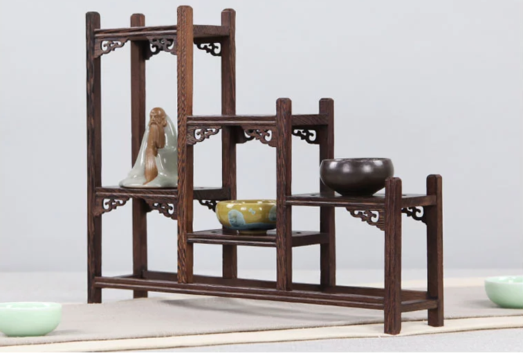 20款東方古韻的雞翅木實(shí)木中式博古架造型