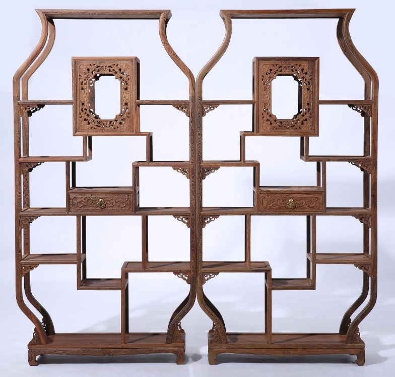 古典仿古中式紅木家具，中式實(shí)木雞翅木博古架