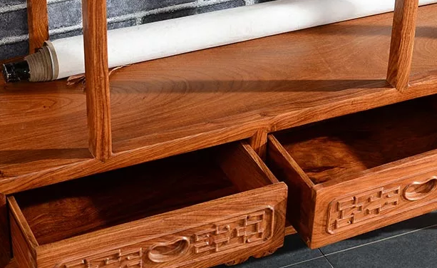 刺猬紫檀木置物架古董架，中式實(shí)木寶瓶博古架