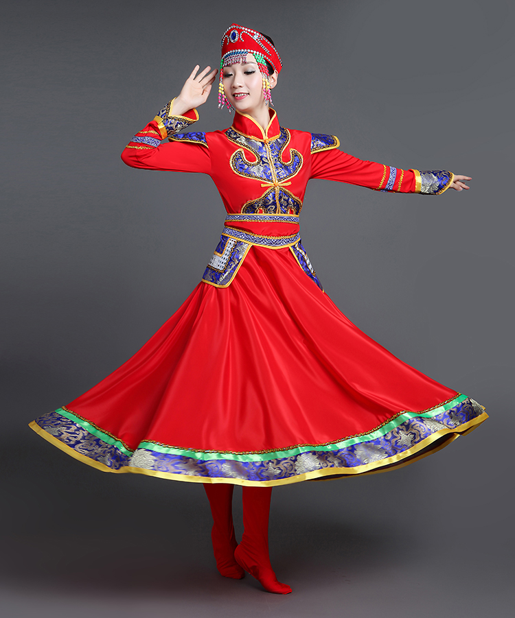 蒙古族服飾少數(shù)民族服裝圖片