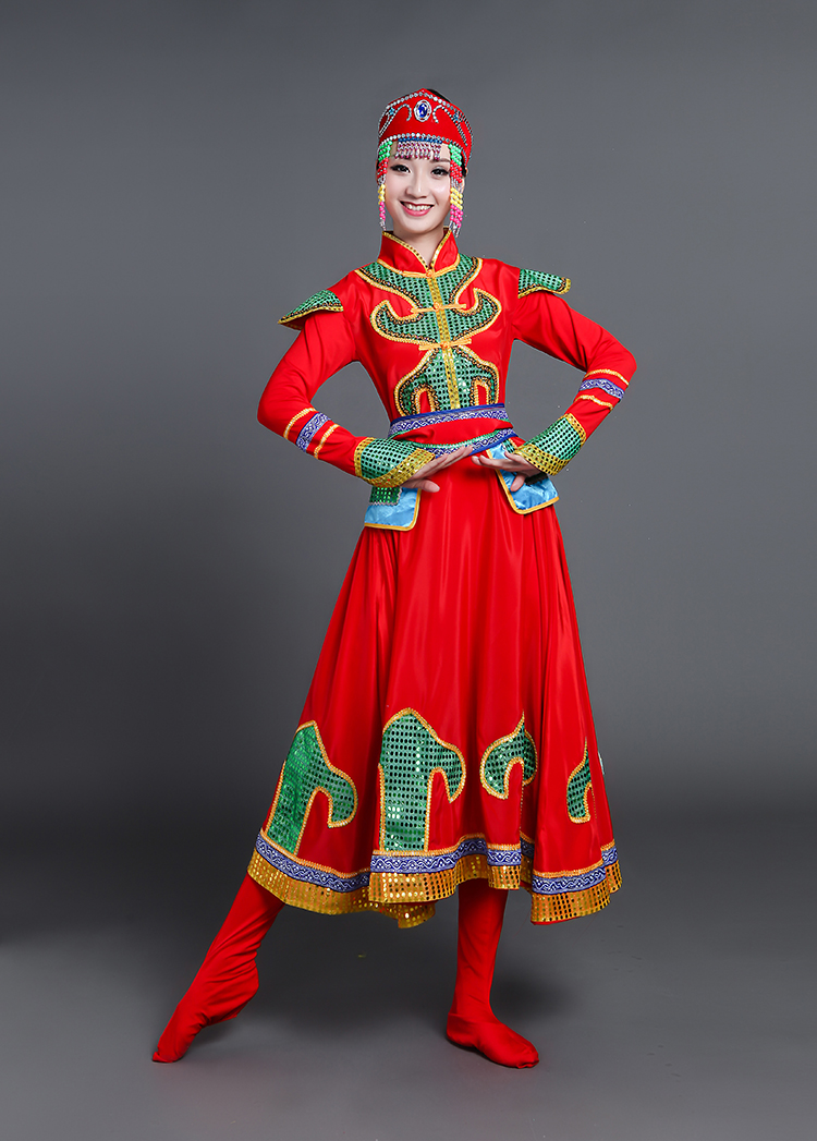 蒙古族服飾少數(shù)民族服裝圖片