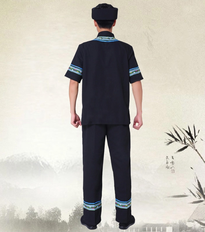 彝族男裝套裝少數(shù)民族服飾