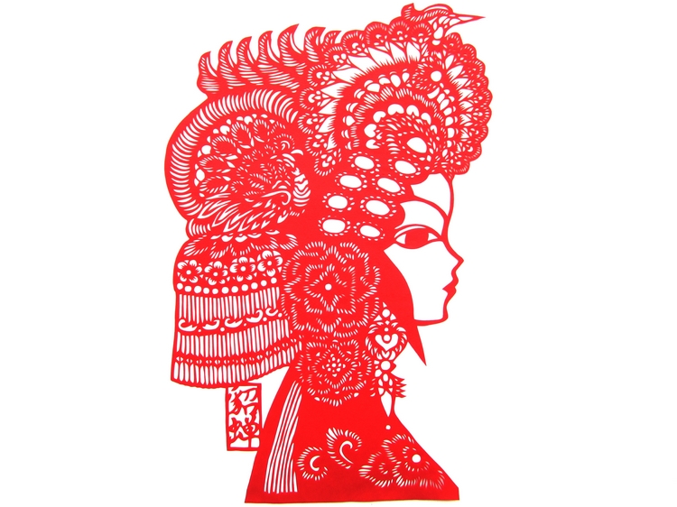 十款福連文苑手工京劇臉譜剪紙工藝品