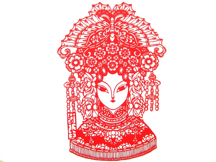 十款福連文苑手工京劇臉譜剪紙工藝品