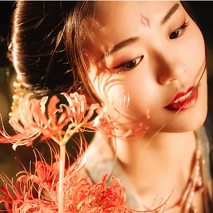 福連文苑彼岸花開唯美古風女子頭像