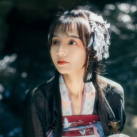 福連文苑清新可愛唯美古風女子頭像