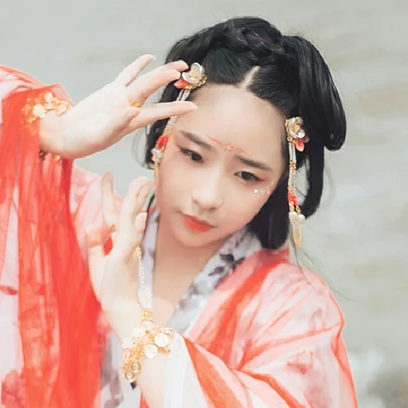 瑤姬唯美福連文苑古風真人女子頭像