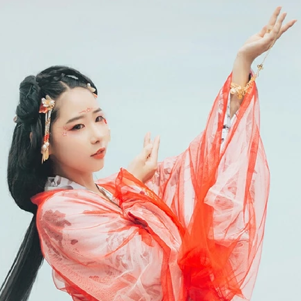 瑤姬唯美福連文苑古風真人女子頭像